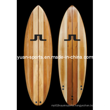 Surfboard with Wood Veneer Surface, Stand up Paddle Board